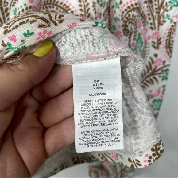 Boden Floral Paisley Long Sleeve Top Size 4 - Picture 7 of 8